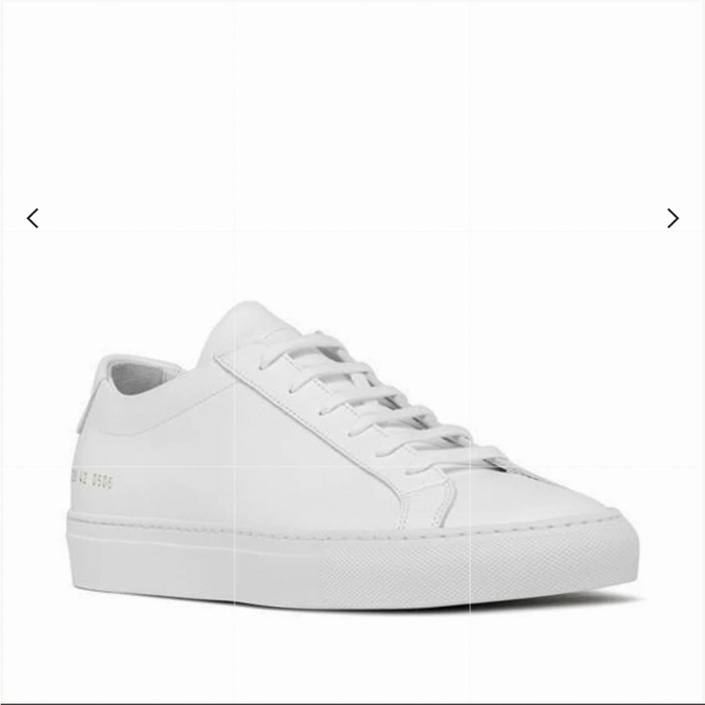 Authentic New Common Projects White Leather Sneakers sz 41